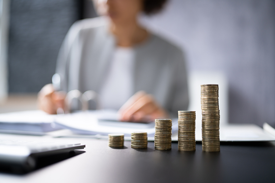 Woman working at desk